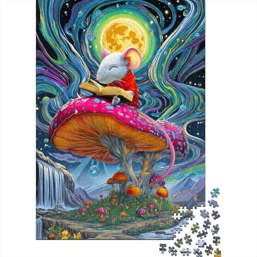 Süße kleine Maus Holzpuzzles 1000 Teile Erwachsene Wohnkultur Family Challenging Games Geburtstagsgeschenk EduKatzeional Game Stress Relief 1000pcs (75x50cm) von SHUNXIFQ