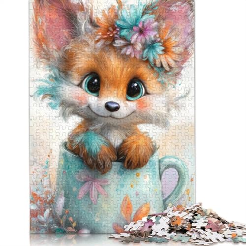 Süßer Babyfuchs Holzpuzzles 300 Teile Erwachsene Wohnkultur Family Challenging Games Geburtstagsgeschenk EduKatzeional Game Stress Relief 300pcs (40x28cm) von SHUNXIFQ