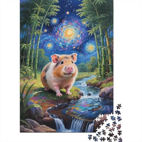 Süßes holländisches Schwein Holzpuzzles Erwachsene 300 Teile Moderne Wohnkultur Geburtstagsgeschenk Educational Game Family Challenging Games Stress Relief 300pcs (40x28cm) von SHUNXIFQ