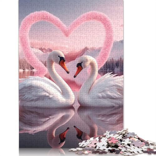 Swan Holzpuzzless 300 Teile Erwachsene Wohnkultur Educational Game Family Challenging Games Geburtstagsgeschenk Stress Relief Toy 300pcs (40x28cm) von SHUNXIFQ