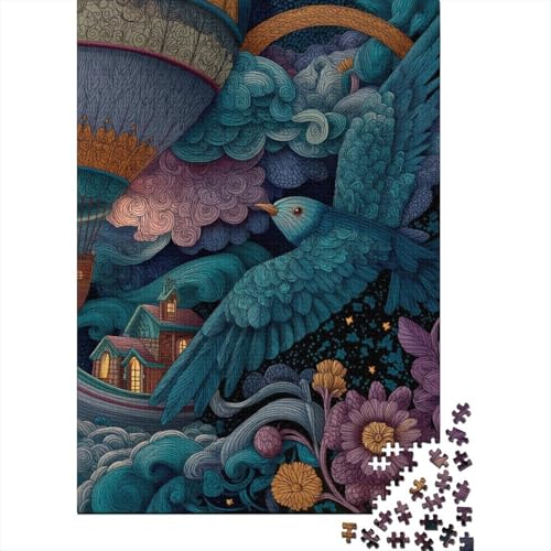 Taube Holzpuzzles 1000 Teile Erwachsene Wohnkultur Geburtstagsgeschenk Geschicklichkeitsspiel Für Die Ganze Familie Lernspiel Stress Relief 1000pcs (75x50cm) von SHUNXIFQ