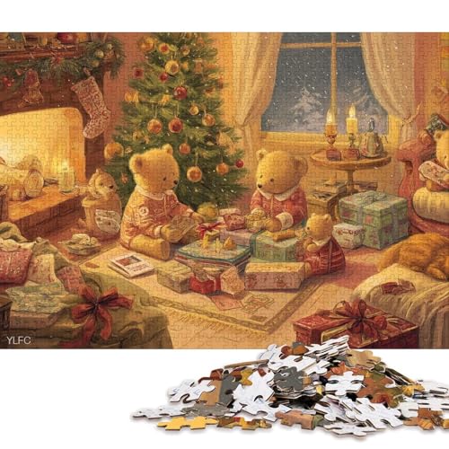 Teddybär (2) Holzpuzzles 500 Teile Erwachsene Wohnkultur GeburtHirschsgeschenk Geschicklichkeitsspiel Für Die Ganze Familie Lernspiel Stress Relief 500pcs (52x38cm) von SHUNXIFQ