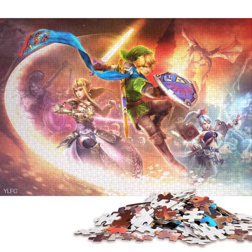 The Legend of Zelda Holzpuzzles 300 Teile Erwachsene Wohnkultur Family Challenging Games Educational Game GeburtHirschsgeschenk Entspannung Und Intelligenz 300pcs (40x28cm) von SHUNXIFQ