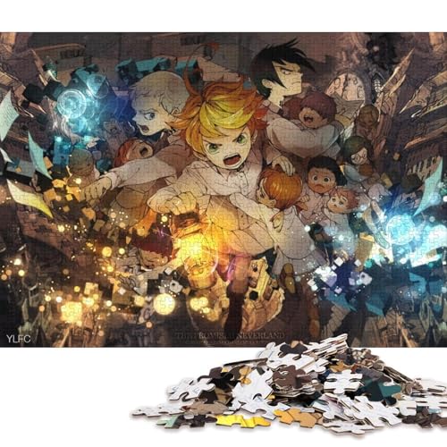 The Promised Neverland Holzpuzzles 1000 Teile Für Erwachsene Wohnkultur Geburtstagsgeschenk Family Challenging Games Educational Game Stress Relief Toy 1000pcs (75x50cm) von SHUNXIFQ