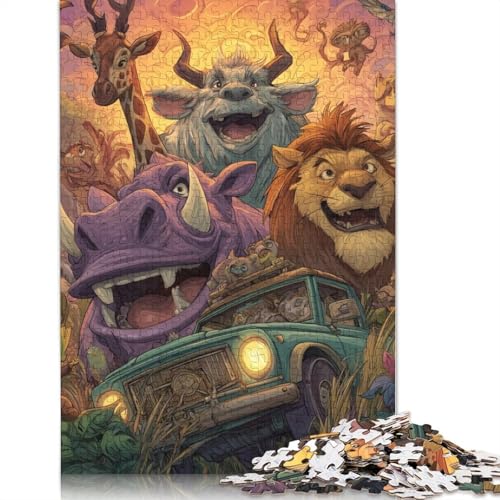 Tierreich Holzpuzzles Für Erwachsene 500 Teile Geburtstagsgeschenk Wohnkultur Lernspiel Family Challenging Games Entspannung Und Intelligenz 500pcs (52x38cm) von SHUNXIFQ