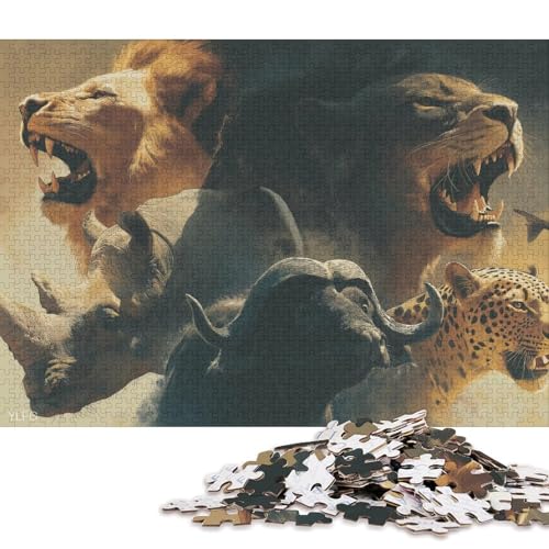 Tierwelt Holzpuzzles 1000 Teile Für Erwachsene Family Challenging Games Moderne Wohnkultur Educational Game GeburtHirschsgeschenk Stress Relief 1000pcs (75x50cm) von SHUNXIFQ