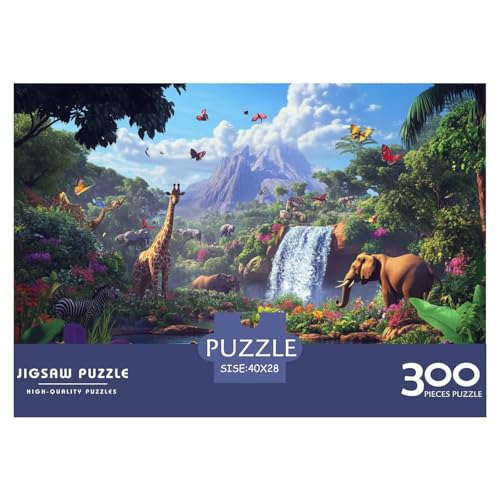 Tierwelt Holzpuzzless Für Erwachsene 300 Teile Family Challenging Games Wohnkultur Geburtstagsgeschenk Lernspiel Stress Relief Toy 300pcs (40x28cm) von SHUNXIFQ
