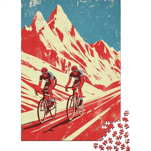 Tour de France Erwachsene 1000 Teile Holzpuzzless Family Challenging Games Geburtstagsgeschenk Moderne Wohnkultur Lernspiel Stress Relief Toy 1000pcs (75x50cm) von SHUNXIFQ