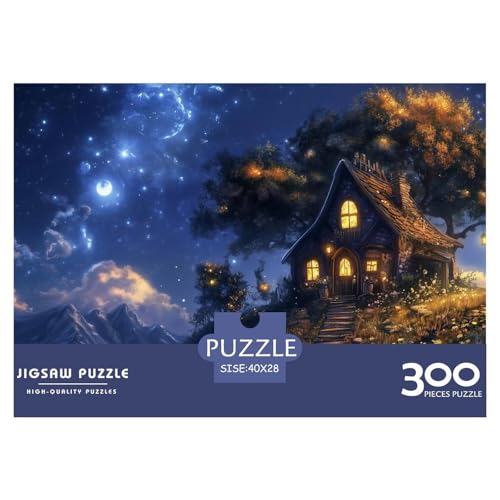 Traumnacht Holzpuzzles 300 Teile Erwachsene Geburtstagsgeschenk Wohnkultur Educational Game Family Challenging Games Stress Relief Toy 300pcs (40x28cm) von SHUNXIFQ