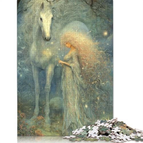 Traumprinzessin Holzpuzzles Erwachsene 500 Teile Lernspiel Geschicklichkeitsspiel Für Die Ganze Familie Geburtstagsgeschenk Home Decor Stress Relief 500pcs (52x38cm) von SHUNXIFQ