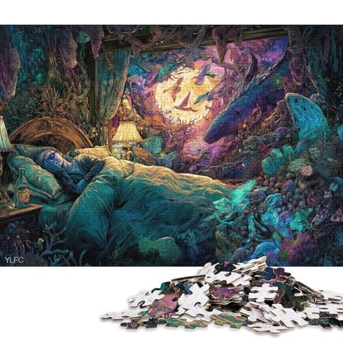 Traumwelt Holzpuzzless Erwachsene 1000 Teile Family Challenging Games Wohnkultur Lernspiel GeburtHirschsgeschenk Entspannung Und Intelligenz 1000pcs (75x50cm) von SHUNXIFQ