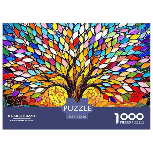 Tree of Life Holzpuzzles 1000 Teile Für Erwachsene Geburtstagsgeschenk Lernspiel Family Challenging Games Home Decor Entspannung Und Intelligenz 1000pcs (75x50cm) von SHUNXIFQ