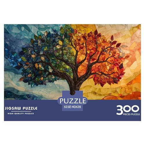 Tree of Life Holzpuzzles Erwachsene 300 Teile Home Decor Family Challenging Games Educational Game Geburtstagsgeschenk Stress Relief Toy 300pcs (40x28cm) von SHUNXIFQ