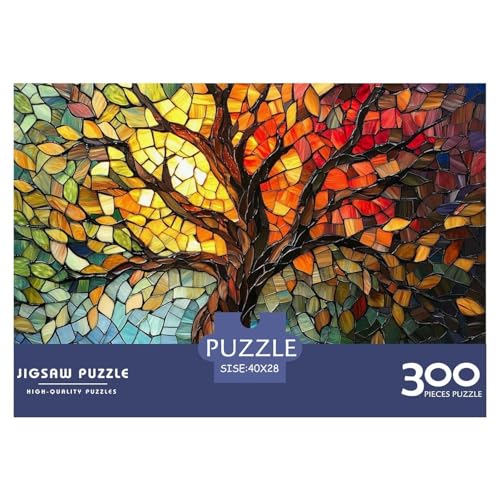 Tree of Life Holzpuzzles Für Erwachsene 300 Teile Geburtstagsgeschenk Family Challenging Games Home Decor Educational Game Stress Relief 300pcs (40x28cm) von SHUNXIFQ
