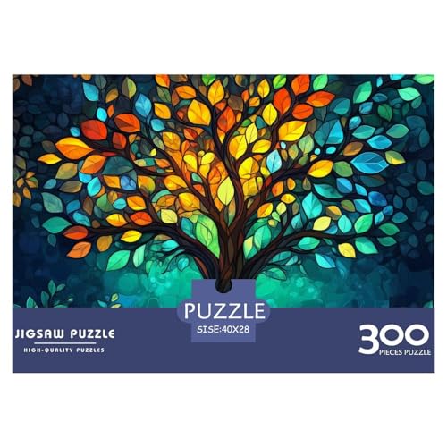 Tree of Life Holzpuzzles Für Erwachsene 300 Teile Geburtstagsgeschenk Family Challenging Games Home Decor Educational Game Stress Relief Toy 300pcs (40x28cm) von SHUNXIFQ