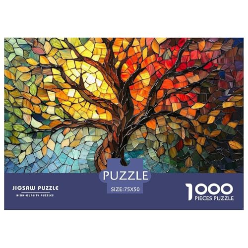 Tree of Life Holzpuzzless 1000 Teile Erwachsene Lernspiel Moderne Wohnkultur Family Challenging Games Geburtstagsgeschenk Stress Relief Toy 1000pcs (75x50cm) von SHUNXIFQ