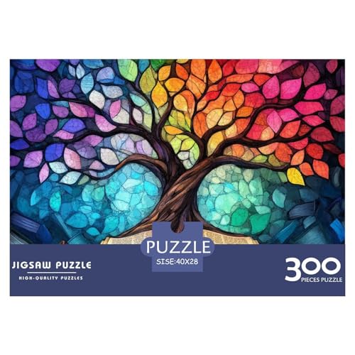 Tree of Life Holzpuzzless Erwachsene 300 Teile Educational Game Family Challenging Games Home Decor Geburtstagsgeschenk Stress Relief 300pcs (40x28cm) von SHUNXIFQ