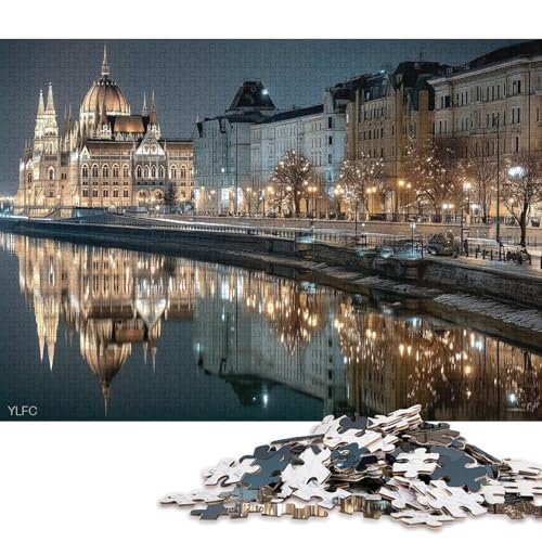 Ungarisches Parlament Holzpuzzles 1000 Teile Erwachsene Home Decor Geburtstagsgeschenk Family Challenging Games Educational Game Stress Relief 1000pcs (75x50cm) von SHUNXIFQ