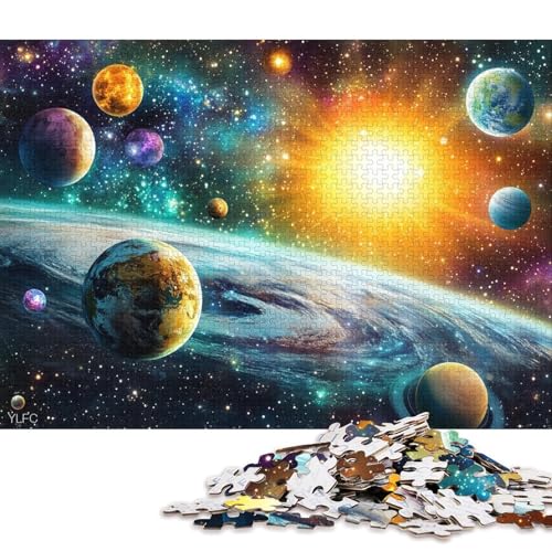 Universum und Sonnensystem Holzpuzzles Für Erwachsene 300 Teile Geburtstagsgeschenk Family Challenging Games Home Decor Educational Game Stress Relief Toy 300pcs (40x28cm) von SHUNXIFQ