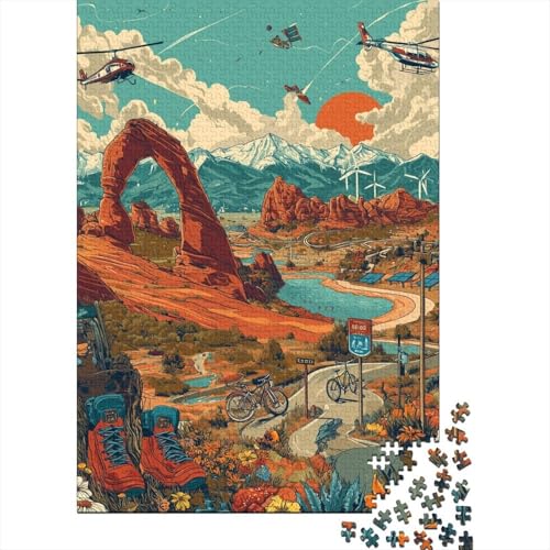 Utah Holzpuzzless 1000 Teile Erwachsene Geburtstagsgeschenk Family Challenging Games Moderne Wohnkultur Educational Game Stress Relief Toy 1000pcs (75x50cm) von SHUNXIFQ