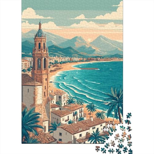 Valencia, Spanien Holzpuzzles Für Erwachsene 1000 Teile Wohnkultur Geburtstagsgeschenk Educational Game Family Challenging Games Stress Relief Toy 1000pcs (75x50cm) von SHUNXIFQ