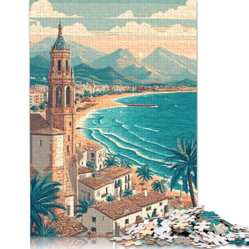Valencia, Spanien Holzpuzzles Für Erwachsene 500 Teile Geburtstagsgeschenk Family Challenging Games Home Decor Educational Game Stress Relief 500pcs (52x38cm) von SHUNXIFQ