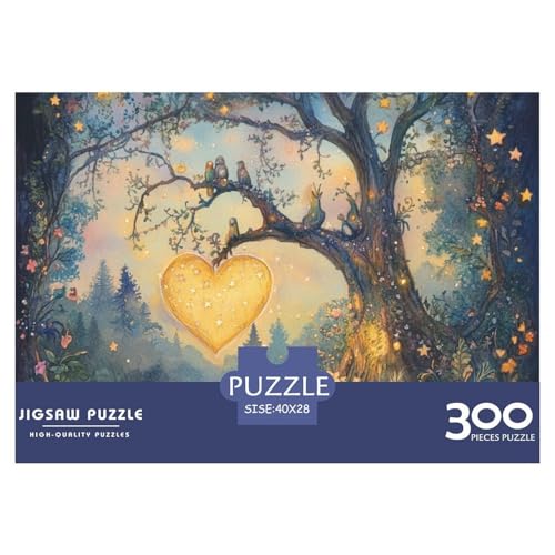 Wald des Herzens 300 Teile Erwachsene Holzpuzzless Educational Game Moderne Wohnkultur Geburtstagsgeschenk Family Challenging Games Stress Relief Toy 300pcs (40x28cm) von SHUNXIFQ