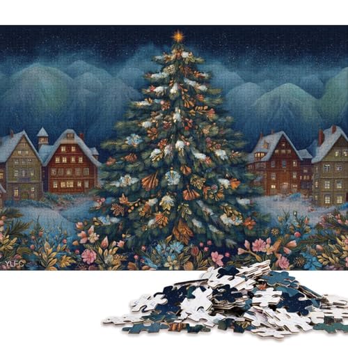 Weihnachtsbaum Holzpuzzles 300 Teile Erwachsene Wohnkultur Geschicklichkeitsspiel Für Die Ganze Familie Lernspiel Geburtstagsgeschenk Stress Relief 300pcs (40x28cm) von SHUNXIFQ