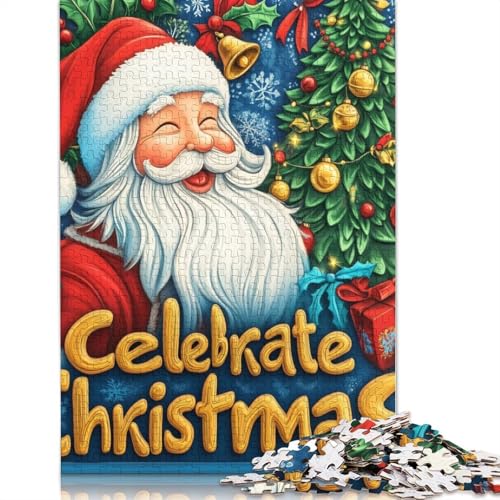 Weihnachtsmann Holzpuzzles Für Erwachsene 500 Teile Geburtstagsgeschenk Family Challenging Games Lernspiel Wohnkultur Stress Relief 500pcs (52x38cm) von SHUNXIFQ