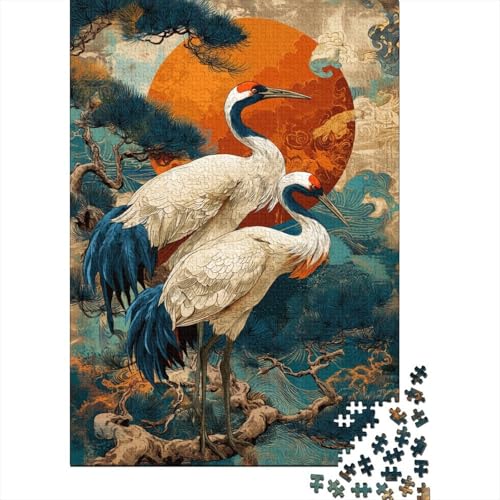 Weißer Kranich Holzpuzzles 1000 Teile Erwachsene Wohnkultur Family Challenging Games Geburtstagsgeschenk Educational Game Stress Relief 1000pcs (75x50cm) von SHUNXIFQ