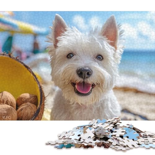 Weißes West Highland Holzpuzzles Erwachsene 300 Teile Moderne Wohnkultur Geburtstagsgeschenk Educational Game Family Challenging Games Stress Relief 300pcs (40x28cm) von SHUNXIFQ