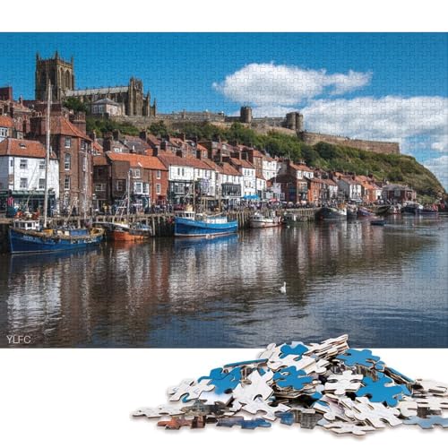 Whitby, Yorkshire, England 1000 Teile Erwachsene Holzpuzzless Educational Game Moderne Wohnkultur Geburtstagsgeschenk Family Challenging Games Stress Relief Toy 1000pcs (75x50cm) von SHUNXIFQ
