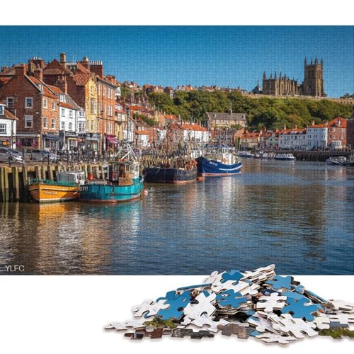 Whitby, Yorkshire, England Erwachsene 500 Teile Holzpuzzless Family Challenging Games Geburtstagsgeschenk Moderne Wohnkultur Lernspiel Stress Relief Toy 500pcs (52x38cm) von SHUNXIFQ