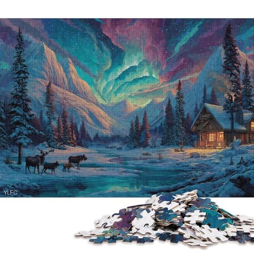 Wildnis Alaskas Holzpuzzles 500 Teile Erwachsene Home Decor Family Challenging Games Geburtstagsgeschenk Lernspiel Entspannung Und Intelligenz 500pcs (52x38cm) von SHUNXIFQ