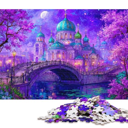Wolgabrücke Holzpuzzless Erwachsene 1000 Teile Family Challenging Games Wohnkultur Lernspiel GeburtHirschsgeschenk Entspannung Und Intelligenz 1000pcs (75x50cm) von SHUNXIFQ