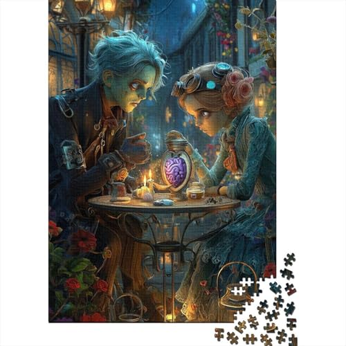 Wunderland, Clown Holzpuzzles 1000 Teile Erwachsene Geschicklichkeitsspiel Für Die Ganze Familie Home Decor Geburtstagsgeschenk Lernspiel Stress Relief 1000pcs (75x50cm) von SHUNXIFQ