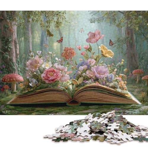 Zauberbuchhaus Holzpuzzles Für Erwachsene 1000 Teile Geburtstagsgeschenk Family Challenging Games Lernspiel Wohnkultur Stress Relief 1000pcs (75x50cm) von SHUNXIFQ
