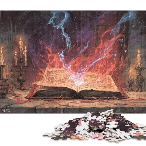 Zauberbücher Holzpuzzles 300 Teile Für Erwachsene GeburtHirschsgeschenk Lernspiel Family Challenging Games Home Decor Entspannung Und Intelligenz 300pcs (40x28cm) von SHUNXIFQ