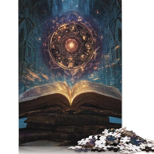 Zauberbücher Holzpuzzles Erwachsene 500 Teile Moderne Wohnkultur Geburtstagsgeschenk EduKatzeional Game Family Challenging Games Stress Relief 500pcs (52x38cm) von SHUNXIFQ