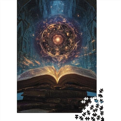 Zauberbücher Holzpuzzless 1000 Teile Erwachsene Geburtstagsgeschenk Family Challenging Games Moderne Wohnkultur EduKatzeional Game Stress Relief Toy 1000pcs (75x50cm) von SHUNXIFQ