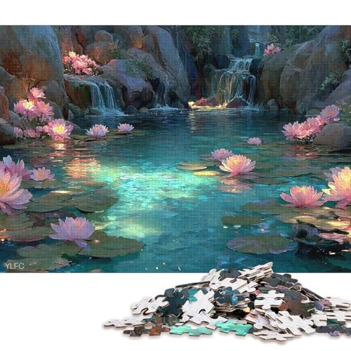 Zauberteich Holzpuzzles 1000 Teile Erwachsene Wohnkultur Geschicklichkeitsspiel Für Die Ganze Familie Lernspiel GeburtHirschsgeschenk Stress Relief 1000pcs (75x50cm) von SHUNXIFQ