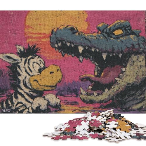 Zebra Holzpuzzles 300 Teile Erwachsene Home Decor Family Challenging Games Geburtstagsgeschenk Educational Game Entspannung Und Intelligenz 300pcs (40x28cm) von SHUNXIFQ