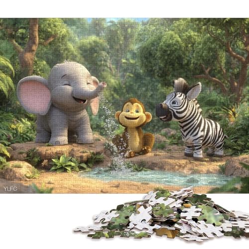 Zebra Holzpuzzles Für Erwachsene 1000 Teile Geburtstagsgeschenk Family Challenging Games Lernspiel Wohnkultur Stress Relief 1000pcs (75x50cm) von SHUNXIFQ
