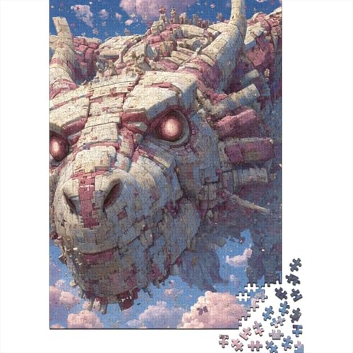 Zombie Drache Holzpuzzless 1000 Teile Erwachsene Geburtstagsgeschenk Family Challenging Games Moderne Wohnkultur Educational Game Stress Relief Toy 1000pcs (75x50cm) von SHUNXIFQ