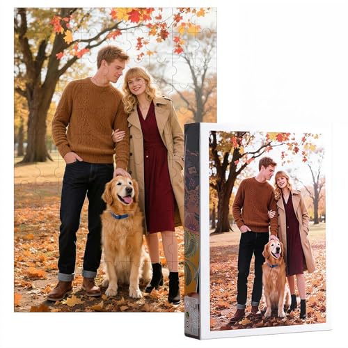 Individuelle Puzzles von Foto – Personalisiertes Puzzle mit Ihrem Bild, 300/500/1000 Teile, individuelles Puzzle-Geschenk für Familie, Paare, Geburtstag, Weihnachten von SHUZHENG