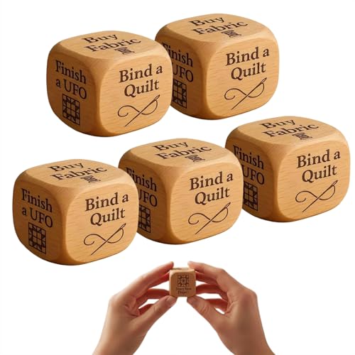 Quilter's Decision Dice, handgefertigte 6-seitige Würfel aus Holz mit 6 gravierten Quiltaufgaben, lustiges 6-seitiges Quilter-Würfel, Werkzeug für Quilter, Nähliebhaber und Bastel-Enthusiasten Quilter's Decision Dice, handgefertigte 6-seitige Würfel aus Holz mit 6 gravierten Quiltaufgaben, lustiges 6-seitiges Quilter-Würfel, Werkzeug für Quilter, Nähliebhaber und Bastel-Enthusiasten von SHUZHENG