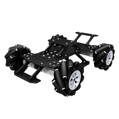 SHYISY mecanum räder 7 kg Last 4WD Roboter Auto Encoder Motor Mecanum Suspension Chassis for AR-duino Roboter DIY Kit Kompatibel Programmierbare Roboter Auto (Color : with Encoder car) von SHYISY