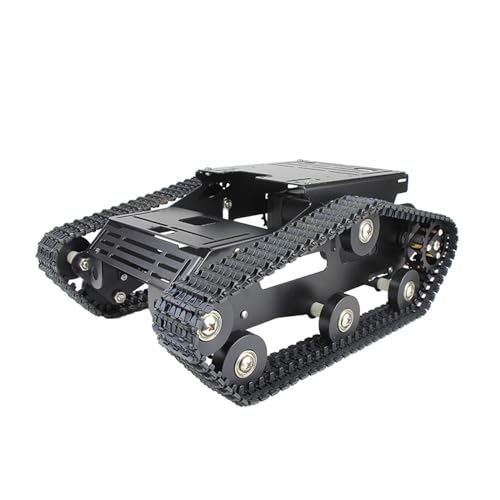 SHYISY mecanum räder Intelligenter Metallroboter-Kettenwagen-Chassis-Bausatz for schwere Lasten mit Zwei 12-V-Gleichstrommotoren for AR-duino Ras-pberry Pi-DIY-Projekte von SHYISY