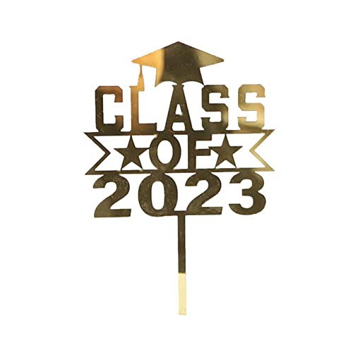 2023 Graduierung Kuchen Dekoration Acryl Glückwunsch Klassen Schwarz Gold Acryl für Home Toppers Party Kuchen J6E5 Graduierung von SHYKNYU