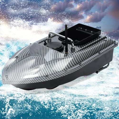 SHZICMY 500M Kabellos Futterboot Intelligentes Fischköder-Boot, 1,5KG Beladung Ferngesteuertes Boot Fernfisch Sucher Schiffs + Fernbedienung + Antenne+Ladegert von SHZICMY